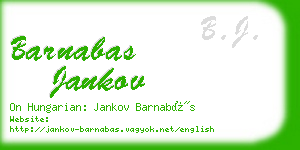 barnabas jankov business card